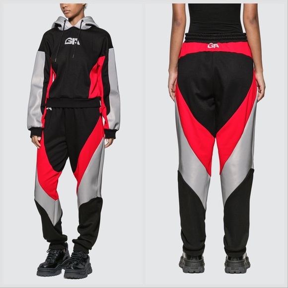 I.AM.GIA Sabrina Jogger Track Reflective Pant in Black Red Sz L - Picture 16 of 16